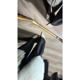Resim Eataly Shoes Sivri Burun Süet Fermuarlı Botie Bej 