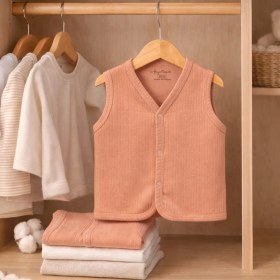 Resim Angeltouch %100 Pamuk Kız Erkek Bebek Yelek Raporlu Basic 