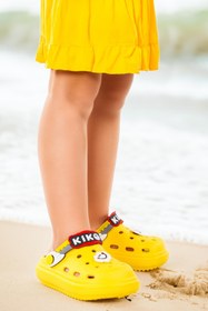 Resim Kiko Kids Eva Plaj Havuz Okul Kreş Kız Çocuk Terlik Twg 755-1 Sarı 