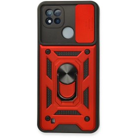 Resim artlab Art Realme C11 2021 Kılıf Pars Lens Yüzüklü Silikon - Kırmızı Lab 