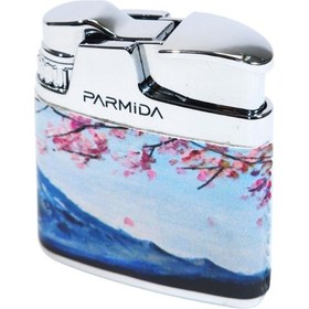 Resim Parmida Tek Torch Pürmüz Sakura Desenli Çok Renkli Metal Puro Çakmağı 