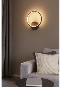 Resim Aura Aplik Kahverengi Modern Tasarım - Hol - Banyo - Mutfak - Salon-yatak Odası Gün Işığı Led Aplik Kahverengi 