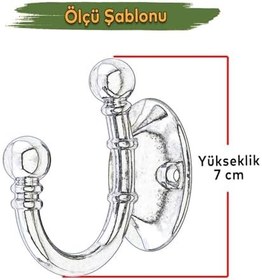 Resim Misket Askı Antik Sarı Vestiyer Dolap Askılık Askılığı Duvar Banyo Mutfak Elbise Çanta Askısı 