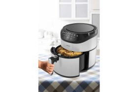 Resim Goldmaster Foodfry 2000 Watt Yüksek Güç Inox Dokunmatik Airfryer Yağsız Sıcak Hava Fritözü 