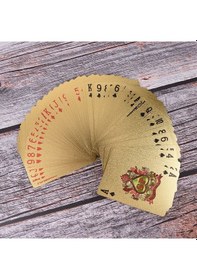 Resim Gold iskambil Kağıdı Pvc Su Geçirmez Oyun Kağıdı cin382sr 