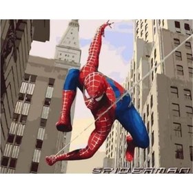Resim wombhobby Spiderman Sayılarla Boyama Seti 80x100 Cm ( Tuval Şasesine Gerili) 
