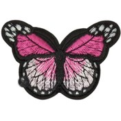 Resim Aplike Ütü İle Yapışan Kelebek Pembe Arma 7x5 cm 