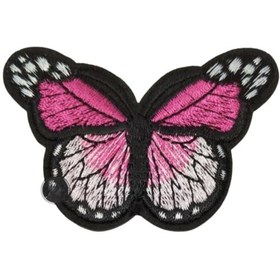 Resim Aplike Ütü İle Yapışan Kelebek Pembe Arma 7x5 cm 