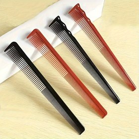 Resim Profesyonel Kuaför Tarak Seti - Normal Saçlar için İnce Dişli ABS Plastik Kesme & Şekillendirme Tarakları - Yanaklar & Saç Çizgisi için Hassas Dişli Salon Kalitesinde Berber Araçları 