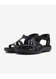 Resim Skechers Reggae Slım - Stretch Flex Kadın Siyah Sandalet 163460 Bbk Siyah 