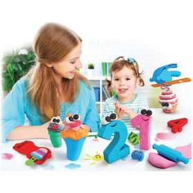 Resim Mega Oyun Hamur Seti 280 Gr. - Oyun Hamuru Seti - Hamur Setleri - Hamur Kalıpları Renkli 