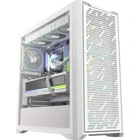 Resim Bitfenix Sepii 750W 80+ Bronze Psu 4X120MM Frgb Fan Atx Temperli Cam Beyaz Gaming (Oyuncu) Kasa 
