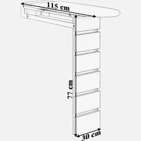Resim Papatya Katlanabilir Duvara Monte Ütü Masası 