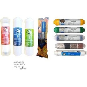 Resim Aquabella Tezgah Altı Kapalı Kasa Su Arıtma Cihazı 9 Aşama İnline Filtre Set 