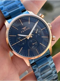 Resim FERRO Çelik Kordon İç Fonksiyonları Aktif Takvimli 30 Mt Su Geçirmez Erkek Kol Saat EFM1774-T 