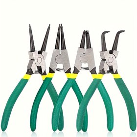 Resim 1 Paket Ağır Hizmet Tipi 7 İnç Profesyonel Yüzük Kesme Pensesi - Ergonomik Kaymaz Yeşil Sap ve Hassas Kilit Mekanizması, C-Tip Çene Tasarımı ile Kapalı/Açık Alanlarda Montaj, Çıkartma için Dayanıklı Metal Konstrüksiyon - Inşaat, Peysajlandırma, Kablo Yönetimi, Kapı/Pencere Çerçeveleri için Uygun DIY & Doğru Aracıyla Halatlar, Borular, Tellemeler ve Daha Fazlası 