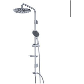 Resim İsaoğlu Yapı Faunda Duş Sistemi Yuvarlak Tasarım Tepe Yağmurlama Sistemi Gri 