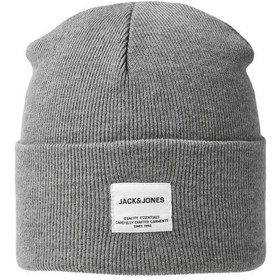 Resim Jack & Jones Logo Etiketli Bere - Long 12150627 Grey Melange 
