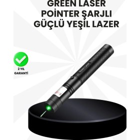Resim Erbar Yüksek Güçlü Yeşil Lazer Pointer 5000MW Şarjlı - MR000K-1FSBO8 