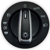 Resim Audi Q7 2010-15 Far Anahtarı Kumandası Kromlu Otomatik 4F1941531E 