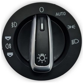 Resim Audi Q7 2010-15 Far Anahtarı Kumandası Kromlu Otomatik 4F1941531E 