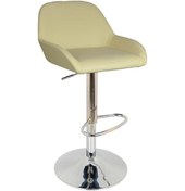 Resim Bürocci Texas Bar Taburesi - Krem Deri - 9506S0115 Çok Renkli 