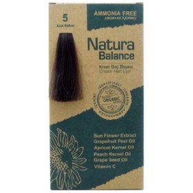 Resim Natura Balance Organik Krem Saç Boyası 60 ml - 5 Açık Kahve 