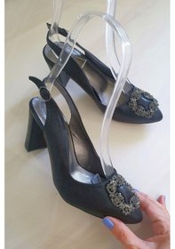 Resim 2659-S Topukla Kadın Kalın Topuk Abiye Ayakkabı 