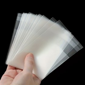 Resim 100 yarı saydam OPP torba, mat kendinden yapışkanlı poşet, mat plastik torba, dekoratif ürünler için yeniden kullanılabilir ambalaj torbası, Şükran Günü hediyeleri için mükemmel 