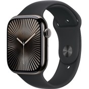 Resim Apple Watch Series 10 GPS + Cellular 46 MM Titanyum Kasa Spor Kordon M/L Akıllı Saat (Apple Türkiye Garantili) 