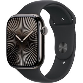 Resim Apple Watch Series 10 GPS + Cellular 46 MM Titanyum Kasa Spor Kordon M/L Akıllı Saat (Apple Türkiye Garantili) 