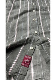 Resim Alaska The Last Frontier Slim Fit %100 Pamuk Kumaş Hakim Yaka Uzun Kol Gömlek-çizgili Haki- Çok Renkli 