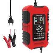 Resim Pazly Foxsur Araba Akü Şarj Cihazı 12v/24v Otomatik Agm/lıfepo4 Kırmızı 