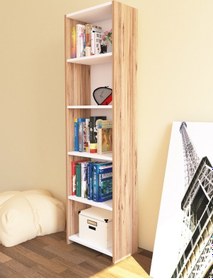 Resim Nurmobilya Nur Mobilya Maya 5 Raflı Kitaplık (Arkalıklı Model) 