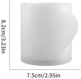 Resim Silikon Kalıp Beton Yarım Kalp Çiçek Saksıları Sukulent Saksılar Ve Mumluk Kalıbı 