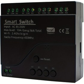 Resim Tuya Akıllı Anahtar 4CH Wifi Modülü 220V 110V 85-250V 10A Anlık Geçiş Kilitleme Modu Röle Alexa Google Home ile Çalışır, Akıllı Ev Otomasyonu, Akıllı Ev Cihazları 