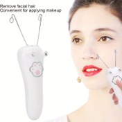 Resim 1 Yüz Kılı Alma Örgülü Elektrikli Tıraş Makinesi, Kadınlar için Güzellik Epilatörü, Yumuşak İpli Yüz ve Vücut Düzeltme Aracı, Kalıcı Köklere Karşı Uzun Süreli Etkili, Kusursuz Yüz Kılı Çıkarıcı 