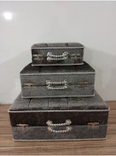 Resim Sonem Çeyiz Çeyiz Sandığı Gelin Damat Bavul Çanta Sandık Hurç 3lü 0565 