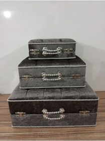 Resim Sonem Çeyiz Çeyiz Sandığı Gelin Damat Bavul Çanta Sandık Hurç 3lü 0565 