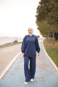 Resim Ryzi Moda Kadın Tesettür Eşofman Takımı Fermuarlı Alt Üst Takım 