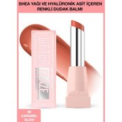 Resim Maybelline Lifter Glaze Shea Yağı ve Hyalüronik Asit içeren Renkli Dudak Balmı - 06 Caramel Glow 