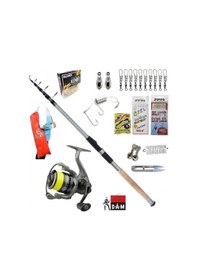 Resim Dynabraid 4 4000s Fd Remixon Carbo-x 300cm 60-120gr Kıyı Tele Spin Olta Takımı Seti 