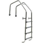 Resim Açık Tip Flanş Bağlantılı Paslanmaz Çelik Kaymaz 5 Basamaklı Merdiven Aısı 304 