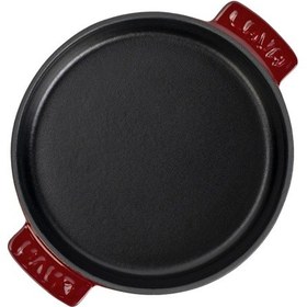 Resim Lava Döküm Yuvarlak Güveç Kabı Döküm Demir Yekpare Çift Kulplu Çap Ø 17cm.-bordo Bordo 