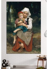 Resim William Bouguereau Breton Brother and Sister Kardeşler Kanvas Tablo 140 x 100 