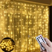 Resim OKAL KIRMIZI DOĞU LED PERDE IŞIKLARI Uzaktan Kumanda ile - 8 Ayarlanabilir Mod, USB Güçlü, Sıcakdan Soğuk Beyaz Işık, Yatak Odası, İç Mekan, Düğün, Noel, Cadılar Bayramı Partileri için Mükemmel, Uzaktan Kumandalı Aydınlatma | Sıcak Beyaz Işık | Dekoratif Işık, Perde Işığı 