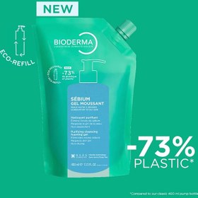 Resim Bioderma Sebium Foaming Gel Karma Yağlı Ciltler Temizleme Jeli Yeniden Dolum Paketi 400ml 