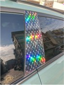 Resim LV HOLOGRAMLI 50X25 CM 2 ADET Sticker / Araç Kapı Direği Kaplama Folyosu Sağ Ve Sol Takım 