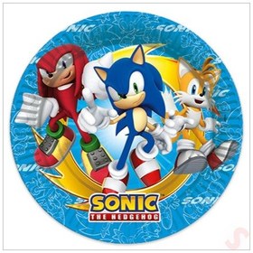 Resim Sonic, Karton Tabak - 23cm X 8 Adet 