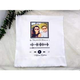 Resim Sevgililer Günü Fotoğraflı Sotify Yastık Kılıfı 